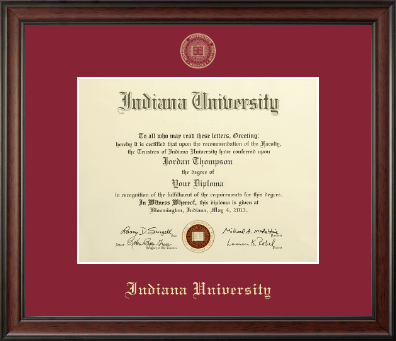 Indiana University Bloomington diploma frame - Gold Embossed Diploma Frame in Studio