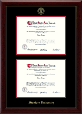 Stanford University diploma frame - Double Diploma Frame in Gallery