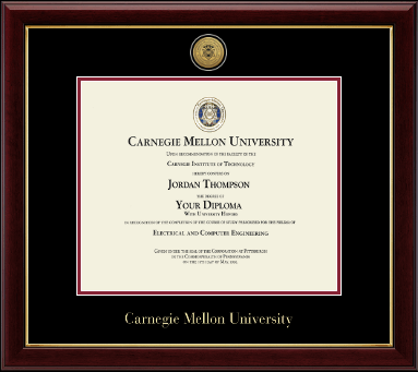 Carnegie Mellon University diploma frame - Gold Engraved Medallion Diploma Frame in Gallery