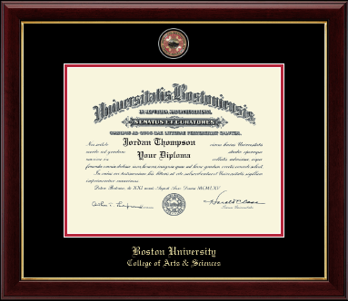 Boston University diploma frame - Masterpiece Medallion Diploma Frame in Gallery