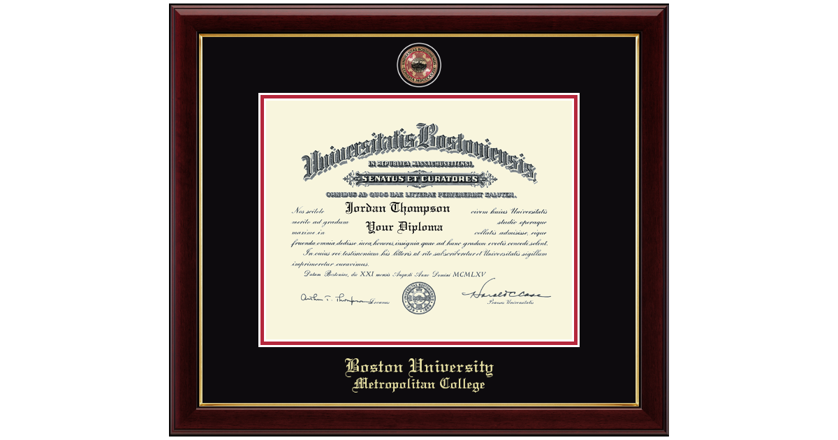 Masterpiece Medallion Diploma Frame in Gallery Boston University - Item ...