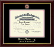 Boston University diploma frame - Masterpiece Medallion Diploma Frame in Gallery