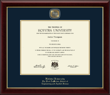Hofstra University diploma frame - Masterpiece Medallion Diploma Frame in Gallery