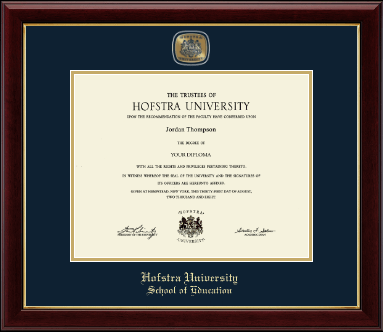 Hofstra University diploma frame - Masterpiece Medallion Diploma Frame in Gallery