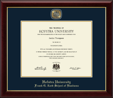 Hofstra University diploma frame - Masterpiece Medallion Diploma Frame in Gallery