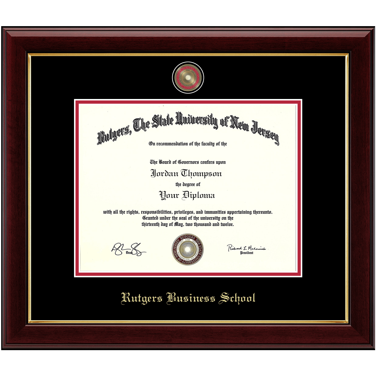 Masterpiece Medallion Diploma Frame in Gallery Rutgers University
