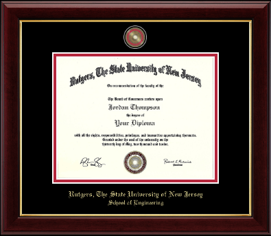 Rutgers University diploma frame - Masterpiece Medallion Diploma Frame in Gallery