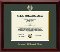 William & Mary diploma frame - Masterpiece Medallion Diploma Frame in Gallery