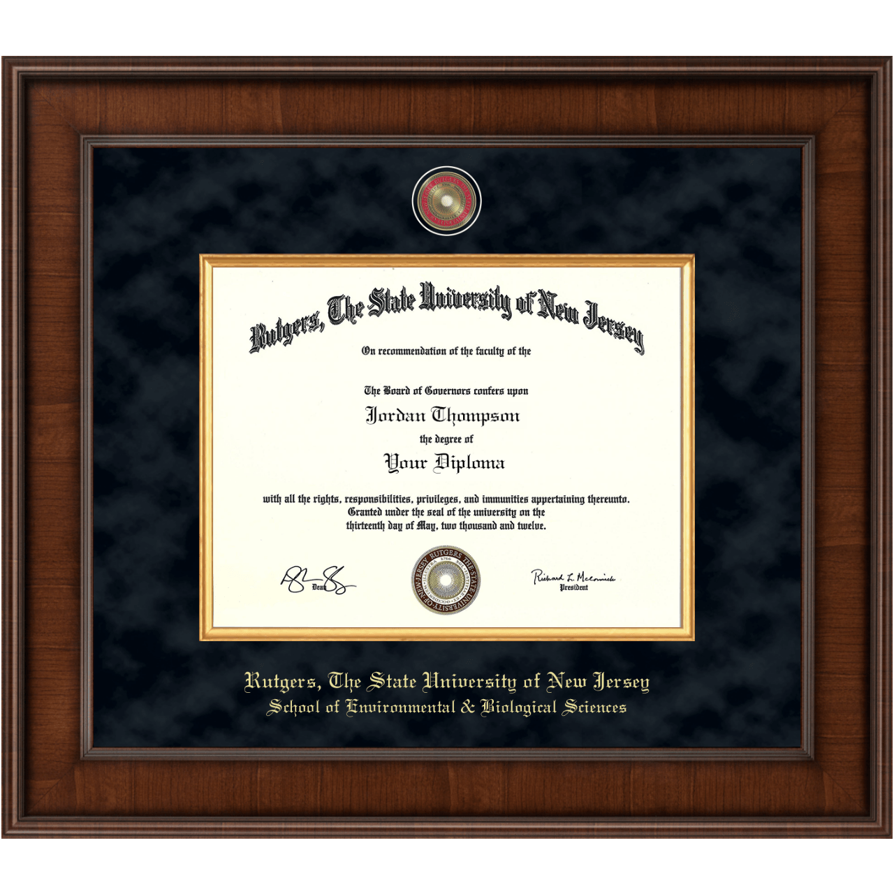 Presidential Masterpiece Diploma Frame in Madison Rutgers University