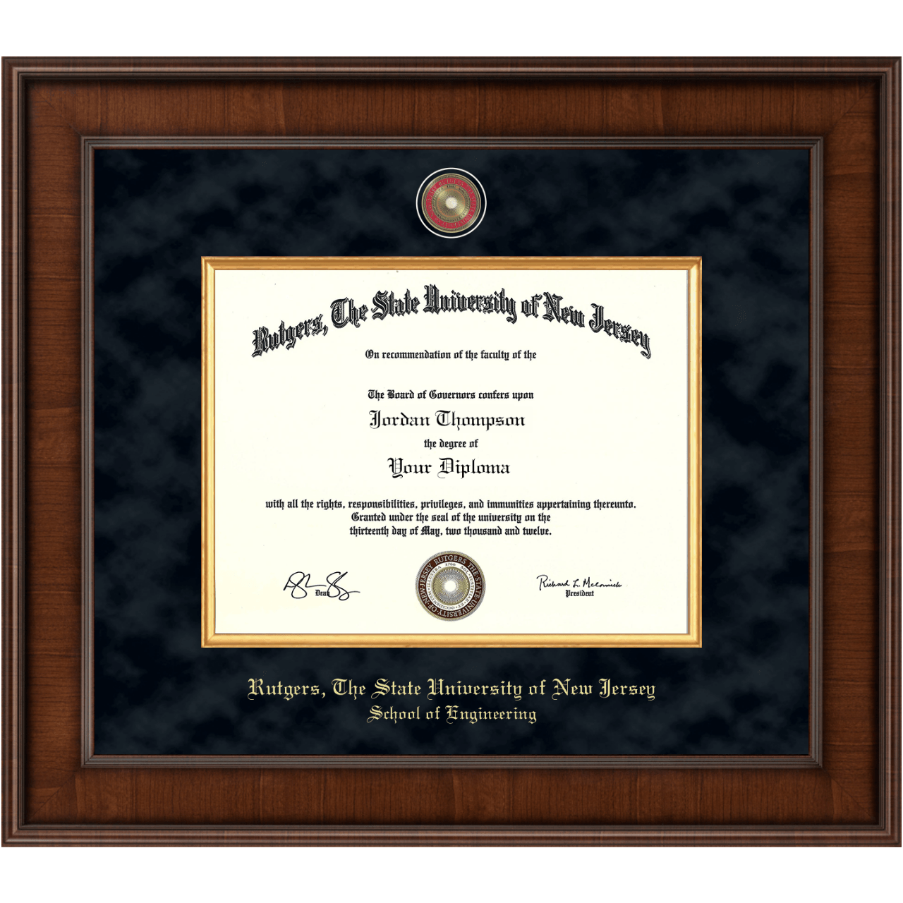 Presidential Masterpiece Diploma Frame in Madison Rutgers University