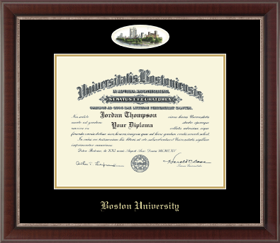 Boston University diploma frame - Campus Cameo Diploma Frame in Chateau