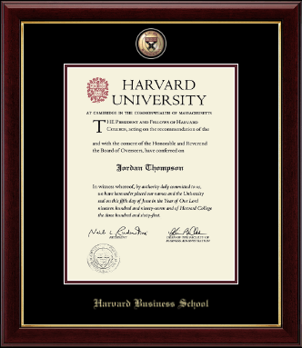 Harvard University diploma frame - Masterpiece Medallion Diploma Frame in Gallery