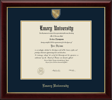 Emory University diploma frame - Masterpiece Medallion Diploma Frame in Gallery