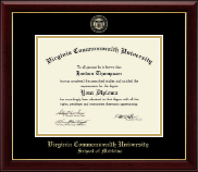 Virginia Commonwealth University diploma frame - Medicine - Masterpiece Medallion Diploma Frame in Gallery