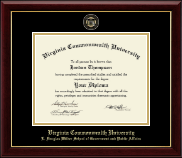 Virginia Commonwealth University diploma frame - Masterpiece Medallion Diploma Frame in Gallery