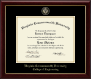 Virginia Commonwealth University diploma frame - Masterpiece Medallion Diploma Frame in Gallery