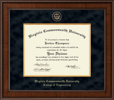 Virginia Commonwealth University diploma frame - Presidential Masterpiece Diploma Frame in Madison