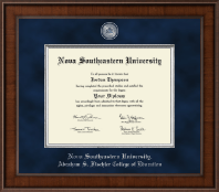 Nova Southeastern University  Presidential Masterpiece Diploma Frame in Madison
