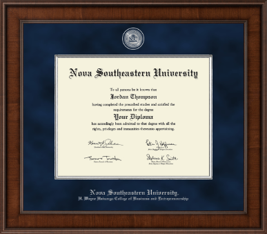 Nova Southeastern University diploma frame - Presidential Masterpiece Diploma Frame in Madison