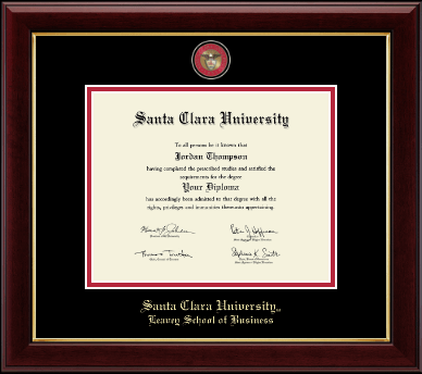 Santa Clara University diploma frame - Masterpiece Medallion Diploma Frame in Gallery