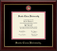 Santa Clara University Masterpiece Medallion Diploma Frame in Gallery