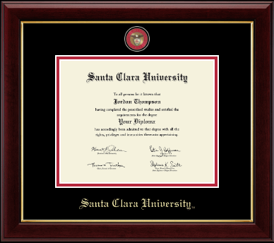 Santa Clara University diploma frame - Masterpiece Medallion Diploma Frame in Gallery