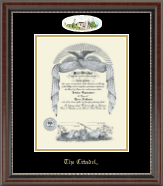 The Citadel The Military College of South Carolina Campus Cameo Diploma Frame in Chateau