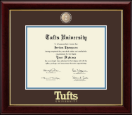 Tufts University Masterpiece Medallion Diploma Frame in Gallery