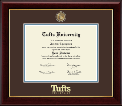 Tufts University diploma frame - Masterpiece Medallion Diploma Frame in Gallery