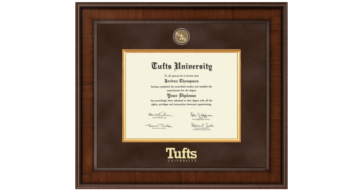 Presidential Masterpiece Diploma Frame in Madison Tufts University