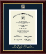 West Virginia University diploma frame - Masterpiece Medallion Diploma Frame in Gallery