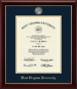 West Virginia University Masterpiece Medallion Diploma Frame in Gallery