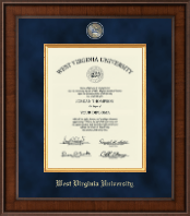 West Virginia University Presidential Masterpiece Diploma Frame in Madison