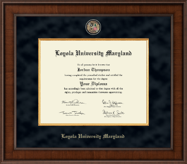 Loyola University Maryland diploma frame - Presidential Masterpiece Diploma Frame in Madison