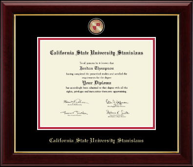 California State University Stanislaus diploma frame - Masterpiece Medallion Diploma Frame in Gallery