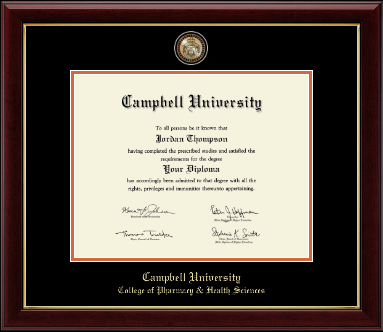 Campbell University diploma frame - Masterpiece Medallion Diploma Frame in Gallery