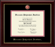 Worcester Polytechnic Institute diploma frame - Masterpiece Medallion Diploma Frame in Gallery