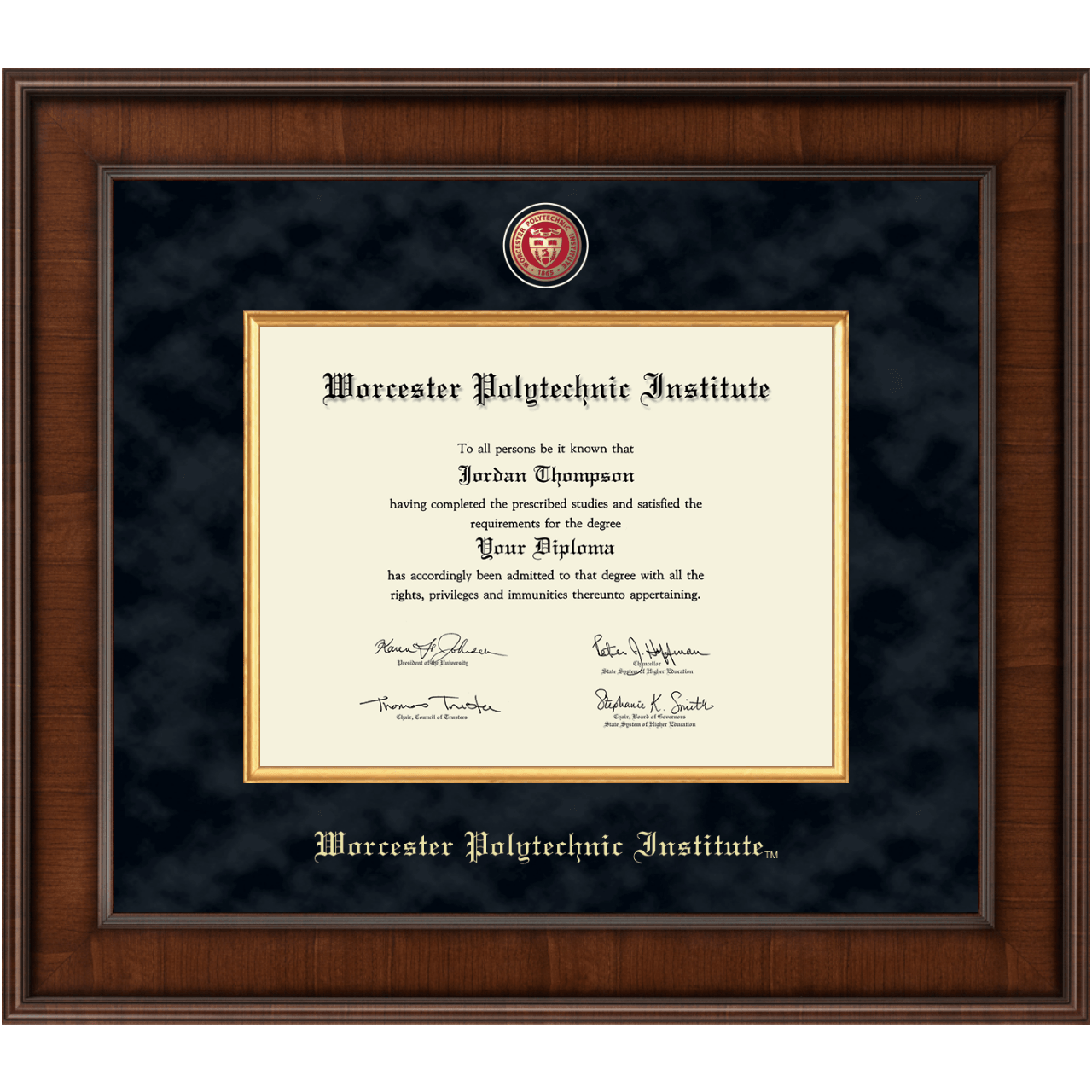 Presidential Masterpiece Diploma Frame in Madison Worcester Polytechnic