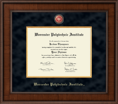 Worcester Polytechnic Institute diploma frame - Presidential Masterpiece Diploma Frame in Madison