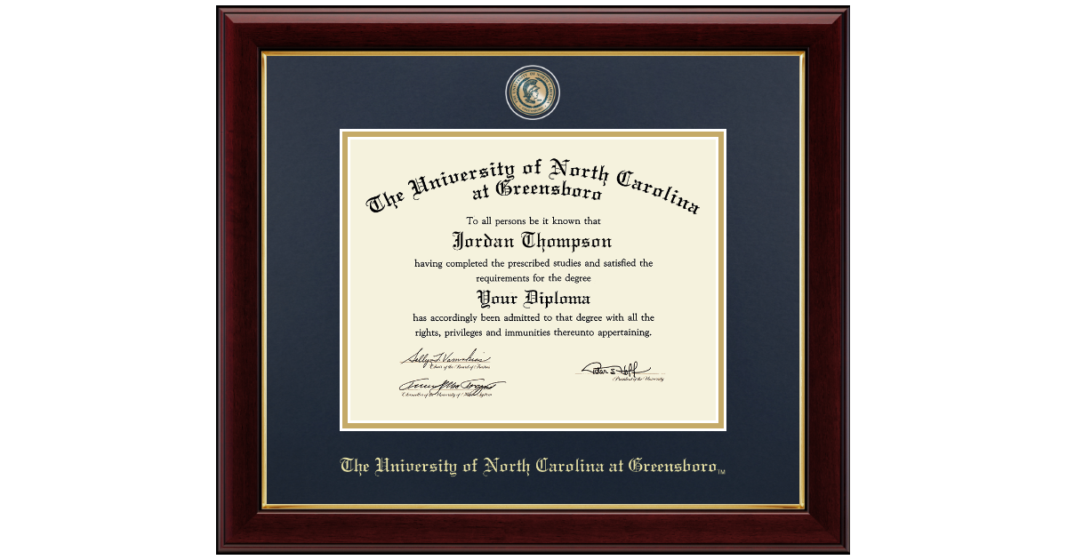 Masterpiece Medallion Diploma Frame in Gallery The University of North