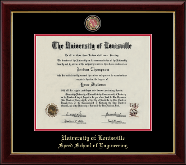 University of Louisville diploma frame - Masterpiece Medallion Diploma Frame in Gallery