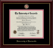 University of Louisville Masterpiece Medallion Diploma Frame in Gallery