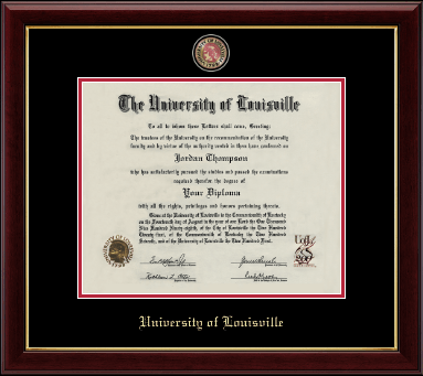 University of Louisville diploma frame - Masterpiece Medallion Diploma Frame in Gallery