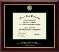 Wayne State University diploma frame - Masterpiece Medallion Diploma Frame in Gallery