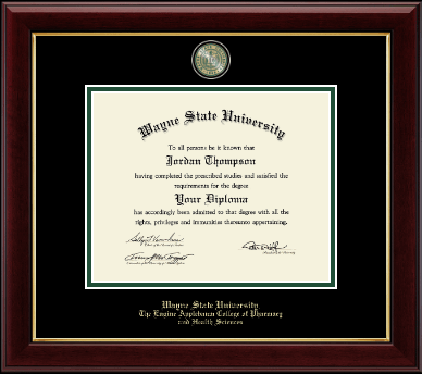 Wayne State University diploma frame - Masterpiece Medallion Diploma Frame in Gallery
