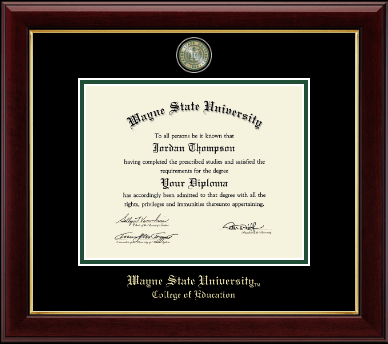 Wayne State University diploma frame - Masterpiece Medallion Diploma Frame in Gallery