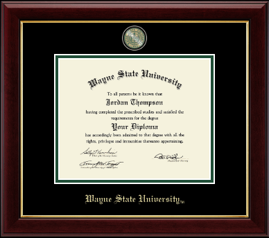 Wayne State University diploma frame - Masterpiece Medallion Diploma Frame in Gallery