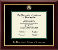 The University of Alabama at Birmingham diploma frame - Masterpiece Medallion Diploma Frame in Gallery