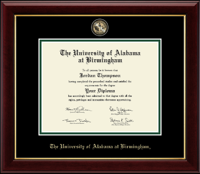 The University of Alabama at Birmingham diploma frame - Masterpiece Medallion Diploma Frame in Gallery