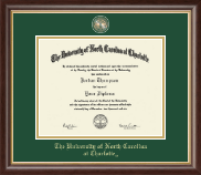 The University of North Carolina at Charlotte diploma frame - Masterpiece Medallion Diploma Frame in Hampshire